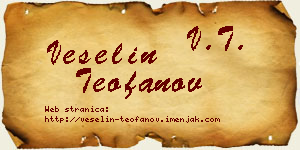 Veselin Teofanov vizit kartica